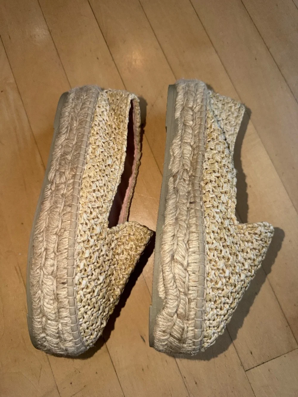 MANEBI Rafia woven double sole espadrille, 36 (7)  GD1294